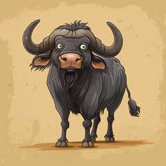 Wall Mural - Buffalo illustration