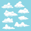 Flat cloud illustration pack