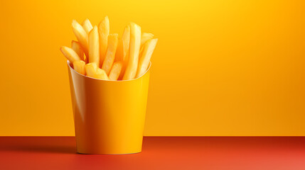 Wall Mural - French fries gourmet