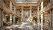 royal stairs in luxury palace	
