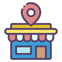 Wall Mural - store location icon