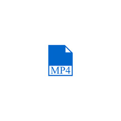 Poster - MP4 file document icon isolated on white background