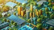 Environment and Sustainability: A 3D vector infographic illustrating the benefits of renewable energy