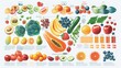 Health and Wellness: A 3D vector infographic showing the benefits of a balanced diet