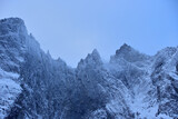 Fototapeta Sawanna - Trollveggen mountains in winter (Norway).