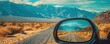 © Viacheslav - Amazing view of mountains in side mirror of car on roadtrip