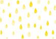 梅雨の雨が降る水滴パターン背景1黄色