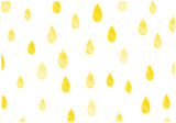 Fototapeta  - 梅雨の雨が降る水滴パターン背景1黄色