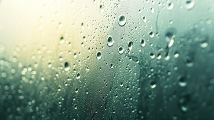 Canvas Print - Window with Rain Drops Close-up