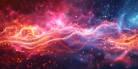 Wall Mural - vibrant portrayal of particles in a plasma state capturing the energy and dynamics of ionized gases 
