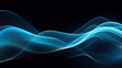 © iv work - Abstract blue wave on black background as wallpaper illustration