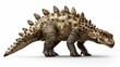 This illustration of Ankylosaurus magniventris highlights its heavily armored plates and mighty club tail, evoking its defensive prowess during the Late Cretaceous.