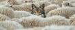 Wolf amidst sheep: camouflage in nature