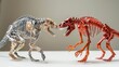study of comparative anatomy to life! Design an eye-catching image showcasing the similarities and differences between human and animal skeletal structures