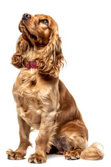 Wall Mural - cocker spaniel dog sitting isolated on transparent background