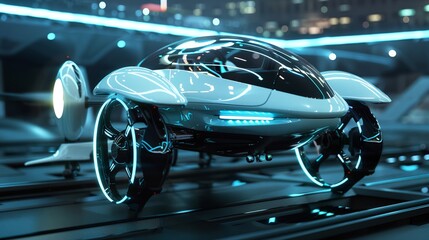 Sticker - a futuristic flying vehicle