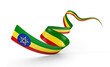 © Hammad - 3d Flag Of Ethiopia 3d Shiny Waving Ribbon Flag Of Ethiopia On White Background 3d Illustration