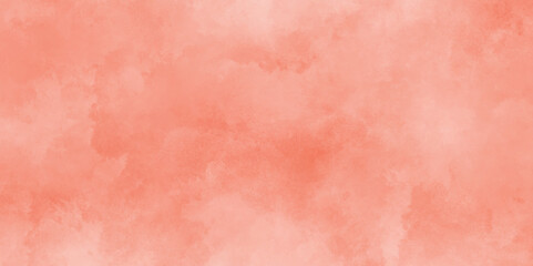 Canvas Print - orange watercolor painting soft textured on wet white paper background. Painted red wall. Blank horizontal wallpaper. watercolor picture painting. vintage paper with space for text or image. 