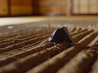 Sticker - chocolate cake on a wooden table