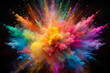 Holy color explosion isolated on transparent png background