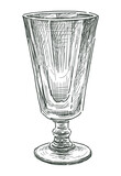 Fototapeta Koty - Wine glass,alcohol,utensil,transparent,glass,vintage,one,sketch,doodle, single object,vector hand drawn illustration isolated on white