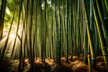 Wall Mural - bamboo forest background