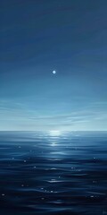 Wall Mural - moon over water