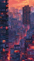 Wall Mural - city skyline at night