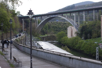 Sticker - Concrete bridge in the suburbs of Bilbao