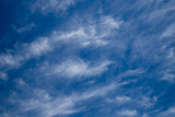 Fototapeta Lawenda - Blue sky cirrus clouds.