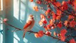 Bird Sitting on a Tree Branch