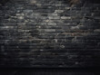 Black brick wall texture creates a dark stone surface background