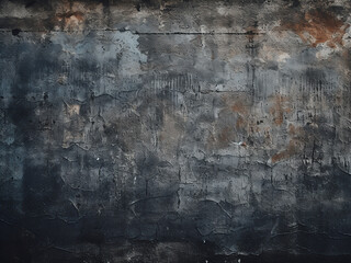 Grunge texture of an old, dirty black wall