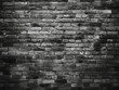 Black and white brick wall, texture for design space