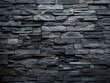 Slate stone wall texture creating a dark grey-black background