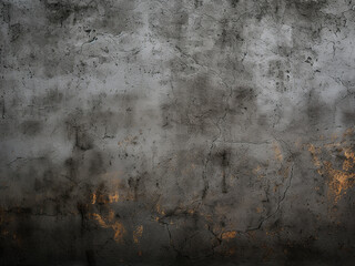 Wall Mural - Dark gray concrete wall exhibits mysterious scratches and patterns