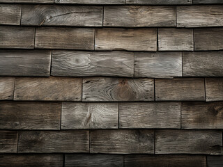 Weathered wood roofing texture background with curved edge termination