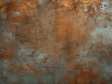 Fototapeta Dmuchawce - Abstract textured effect on rusty metallic plate generated by AI