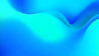 Poster - Modern colorful blue and green abstract soft 3D flow shapes. Liquid wave gradient background.