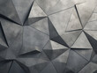 3D rendering depicts abstract faceted geometric concrete background