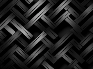 Wall Mural - striking geometric artwork: black stripes create a seamless lattice
