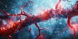 he Lifeline Within: A Close-Up Visualization of Blood Cells Flowing Through a Human Artery, Generative AI