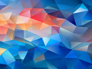 Wall Mural - Low polygon triangle background texture in 3D