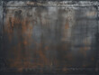 Textured surface of grunge steel embellishes the wall