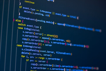 backend coding with go and java. can be used as background and banner.