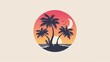 Get summer vibes with our palm tree logo template. Its modern and simple style is perfect for social media, vacation rentals, and travel companies.