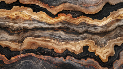 Layered rock strata background texture with a high level of detail and variations in color and striation.