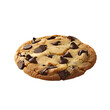 Chocolate chip cookie: A close up side view, Isolated on Transparent Background, PNG