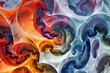 Abstract fractal pattern in complimentary colors