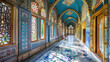 Historic Hallway in Hues, Ornate Islamic Passage